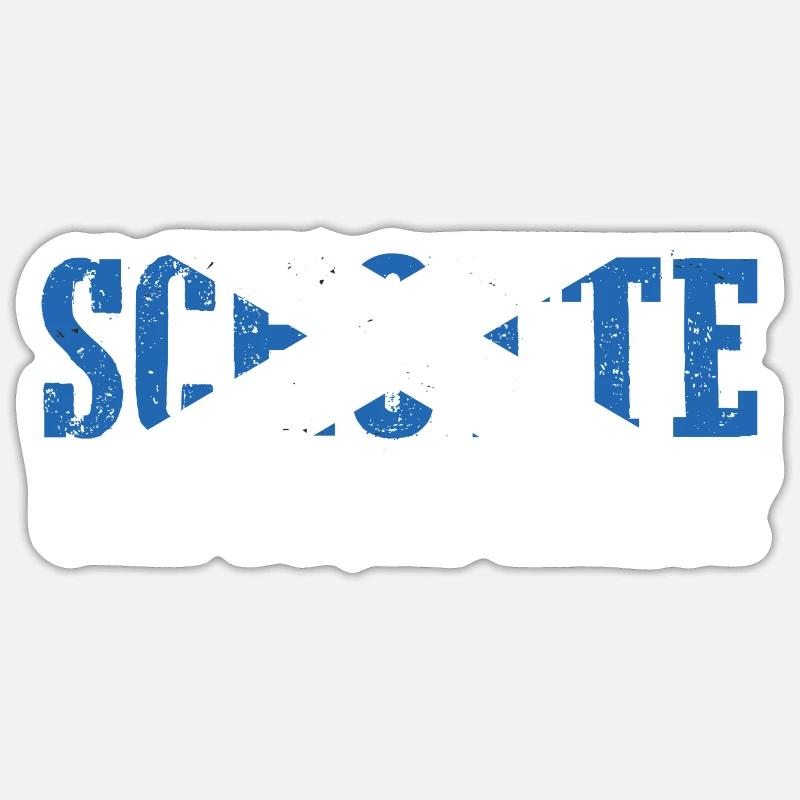 Ecossais Ecosse Ecosse Ecosse - Sticker taille S (10 x 10 cm) - blanc mat