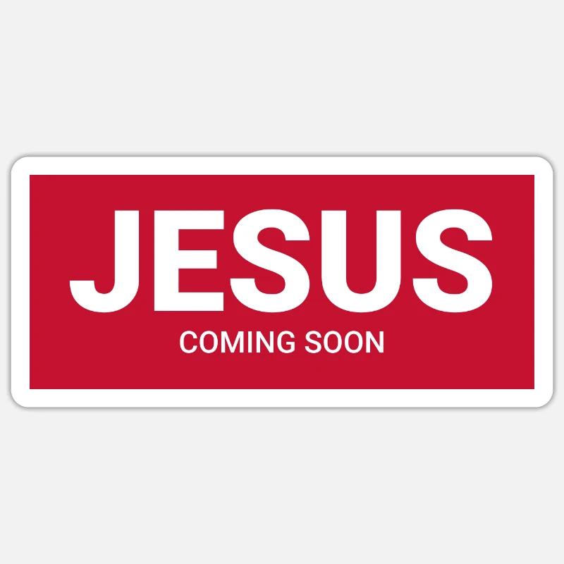 Jesus - Sticker taille S (10 x 10 cm) - blanc mat