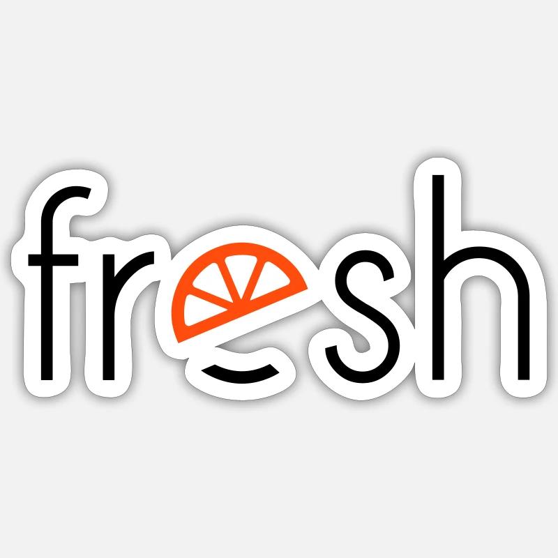 fresh - 2 colours - Sticker size S (10 x 10 cm) - white matte