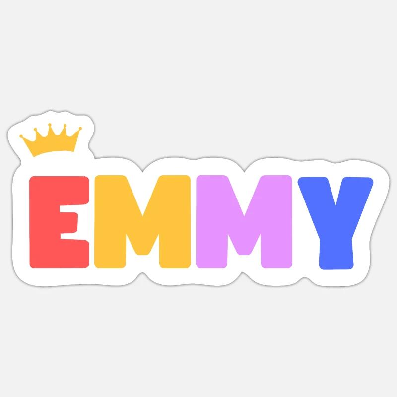 Emmy! Personalisierbar - Sticker Größe S (10 x 10 cm) - Mattweiß