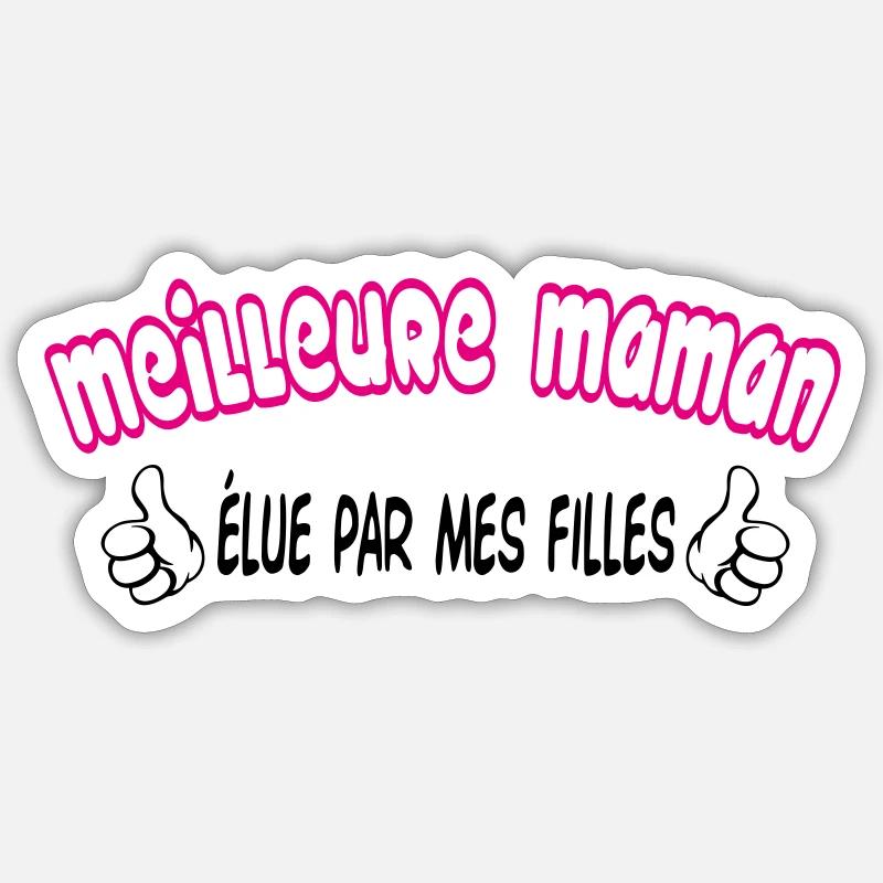 MEILLEURe maman - Sticker taille S (10 x 10 cm) - blanc mat