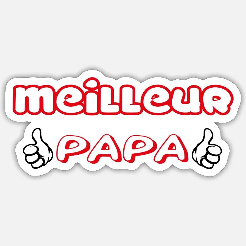 BEST DAD - Sticker size S (10 x 10 cm) - white matte