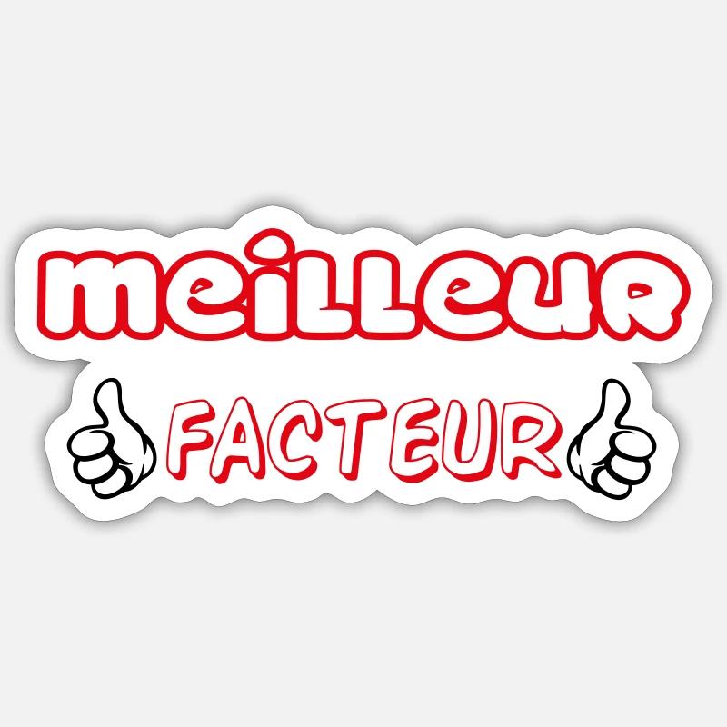 BEST FACTOR - Sticker size S (10 x 10 cm) - white matte