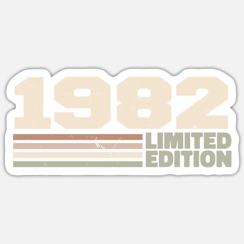 1982 Geburtstagsgeschenk 1982 limitierte Auflage 1982 Sticker Größe S (10 x 10 cm)
