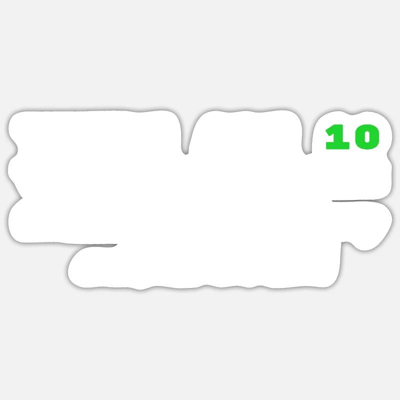 Code binaire Dictons drôles Travail sur ordinateur - Sticker taille S (10 x 10 cm) - blanc mat