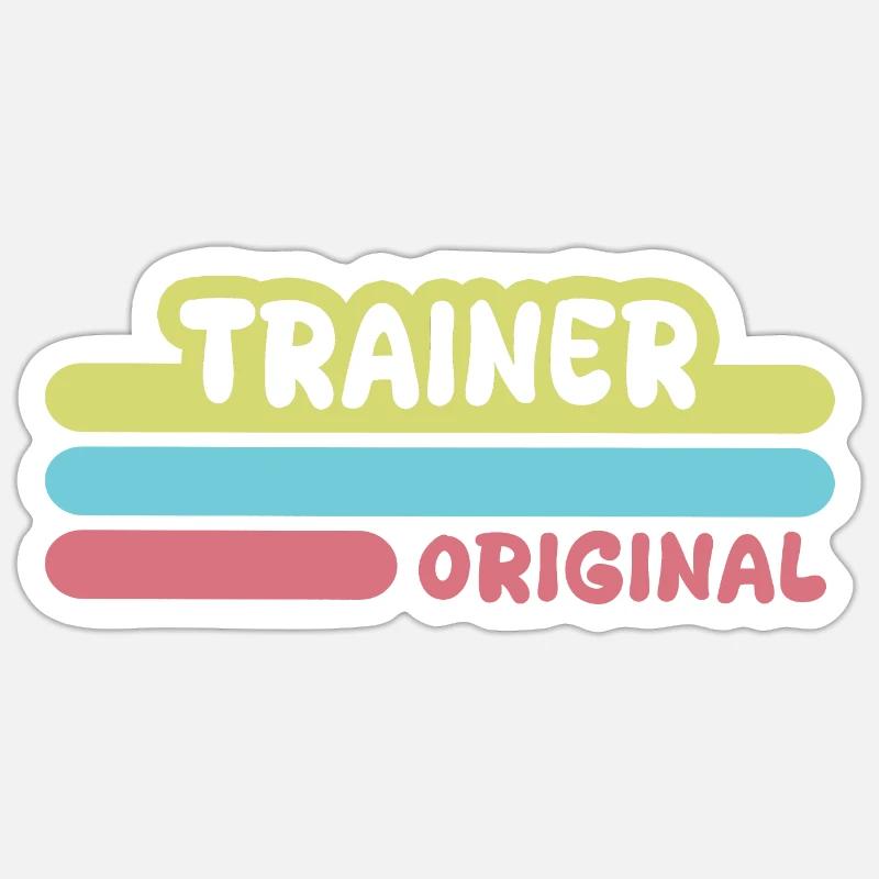 First name Trainer - Sticker size S (10 x 10 cm) - white matte