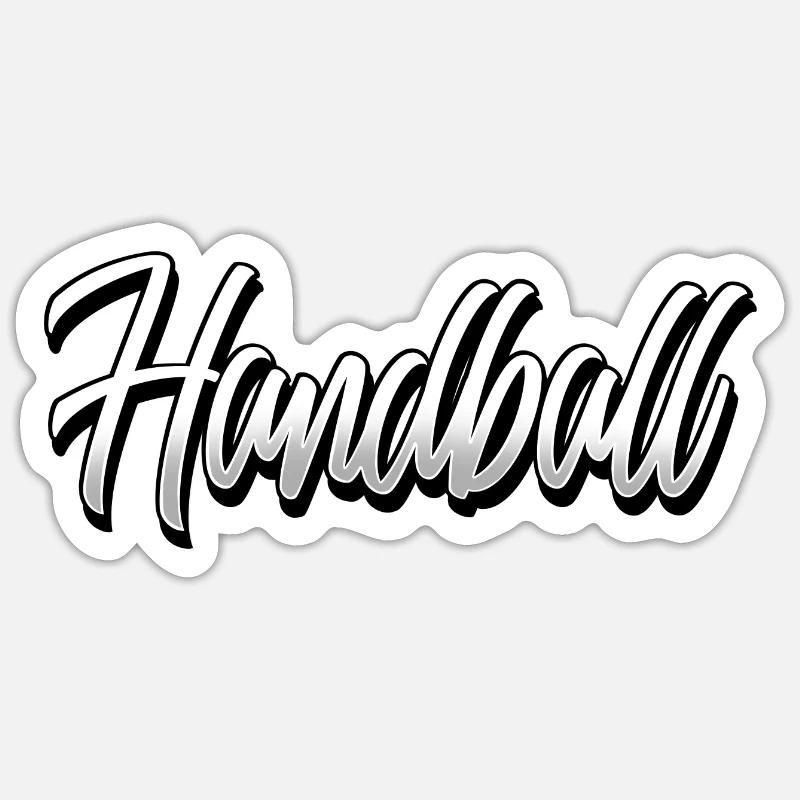 Handball - Sticker size S (10 x 10 cm) - white matte