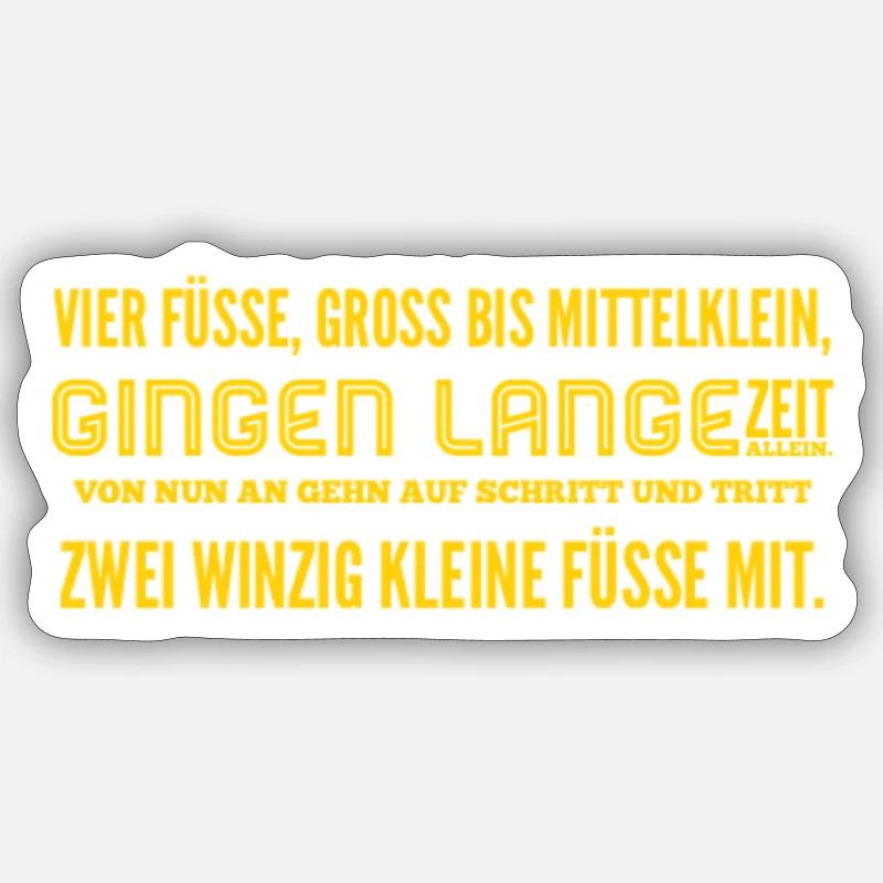 Dicton de bébé - Sticker taille S (10 x 10 cm) - blanc mat