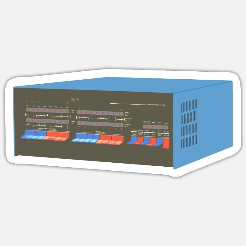 Vintage Computer Sticker size S (10 x 10 cm)