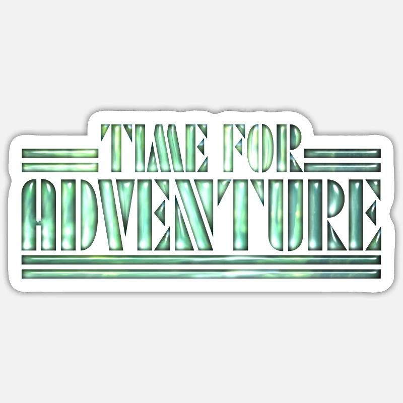 Le temps de l’aventure Sticker taille S (10 x 10 cm)