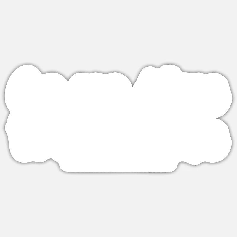 blanc rouge Sticker taille S (10 x 10 cm)