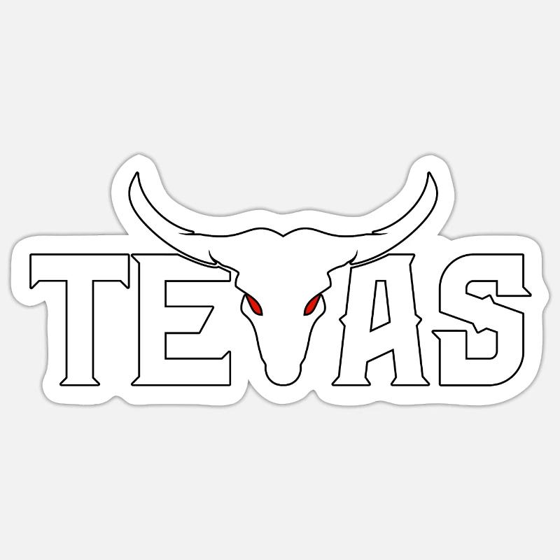 Texas - Sticker taille S (10 x 10 cm) - blanc mat