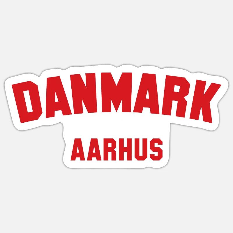 AARHUS Denmark Dänemark - Sticker Größe S (10 x 10 cm) - Mattweiß