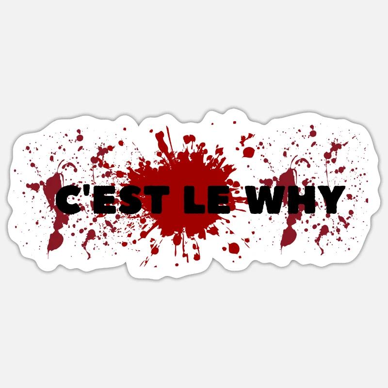 "Red Splash – It's the Why, Expressive Mode" Sticker size S (10 x 10 cm)