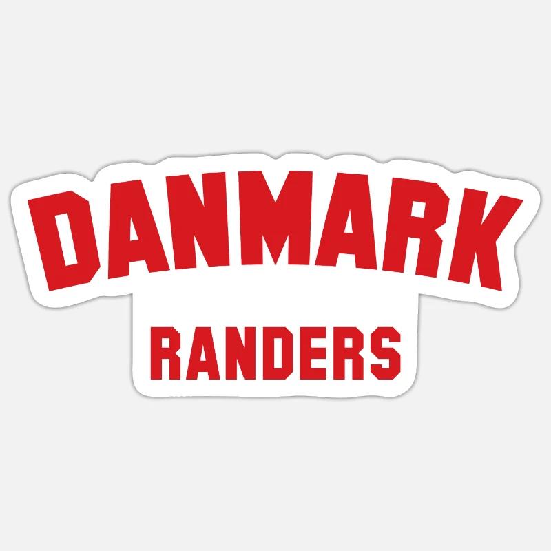 RANDERS Denmark Dänemark - Sticker size S (10 x 10 cm) - white matte