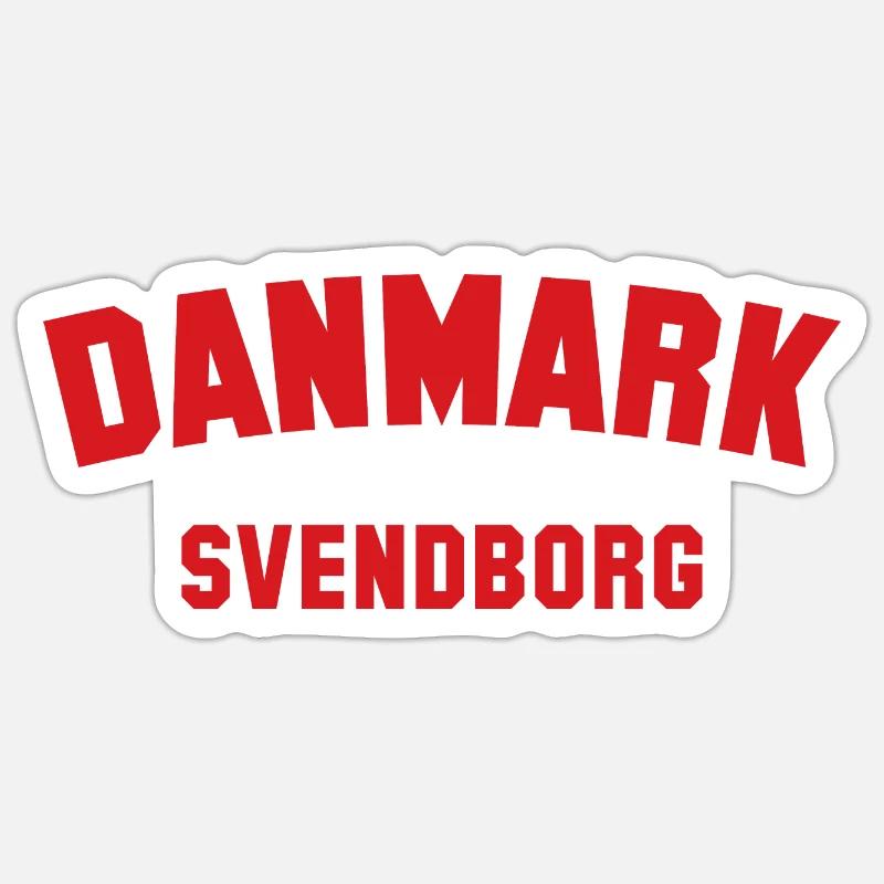 SVENDBORG Danemark Dänemark - Sticker taille S (10 x 10 cm) - blanc mat