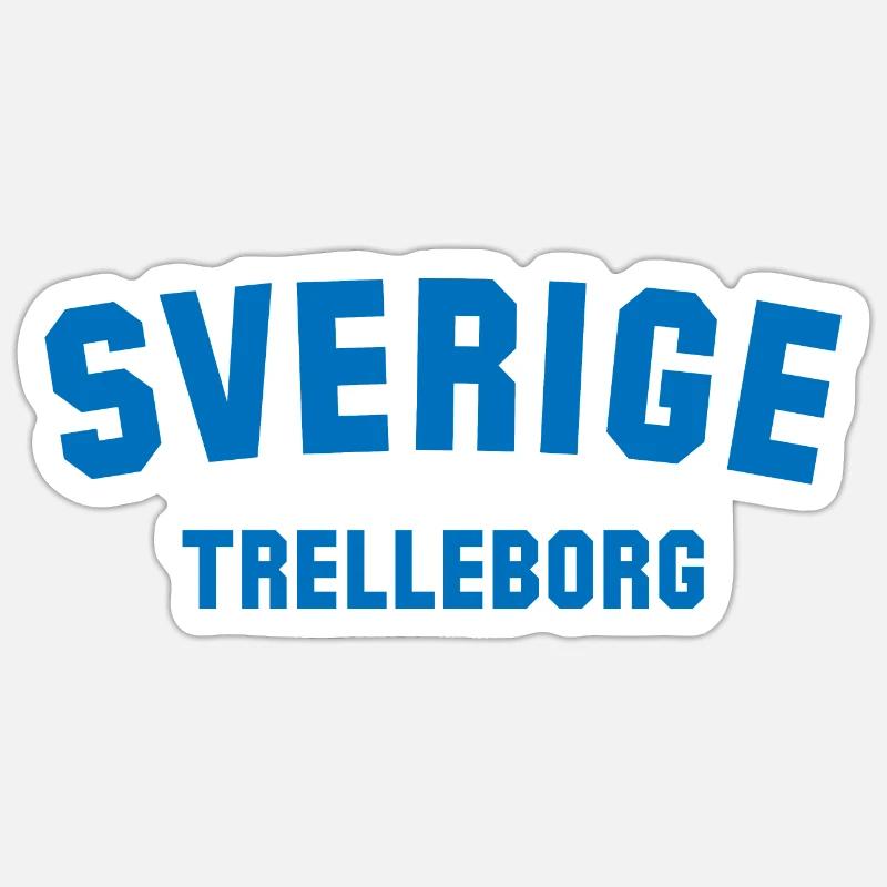 TRELLEBORG Suède Schweden - Sticker taille S (10 x 10 cm) - blanc mat