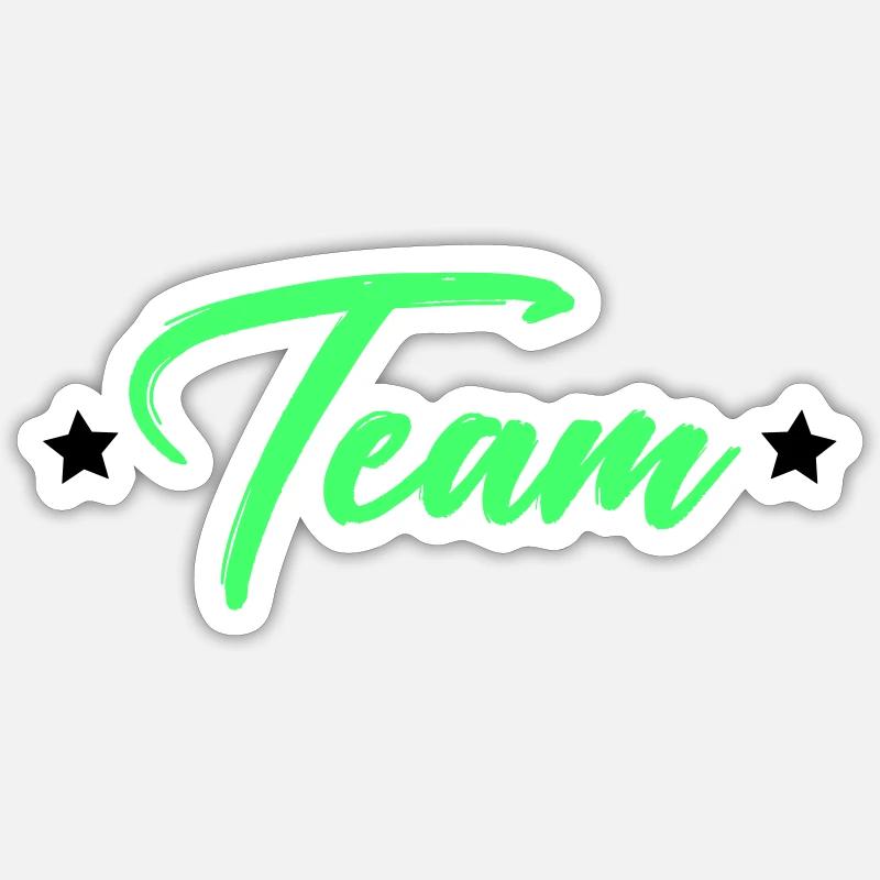 Équipe - Sticker taille S (10 x 10 cm) - blanc mat