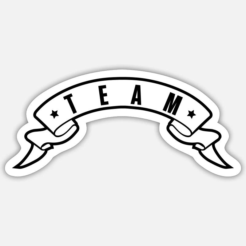 Équipe - Sticker taille S (10 x 10 cm) - blanc mat