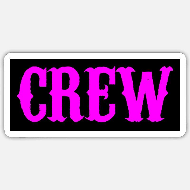 Crew 02 - Sticker size S (10 x 10 cm) - white matte