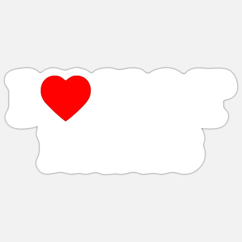 I love hot mamis - Sticker Größe S (10 x 10 cm) - Mattweiß