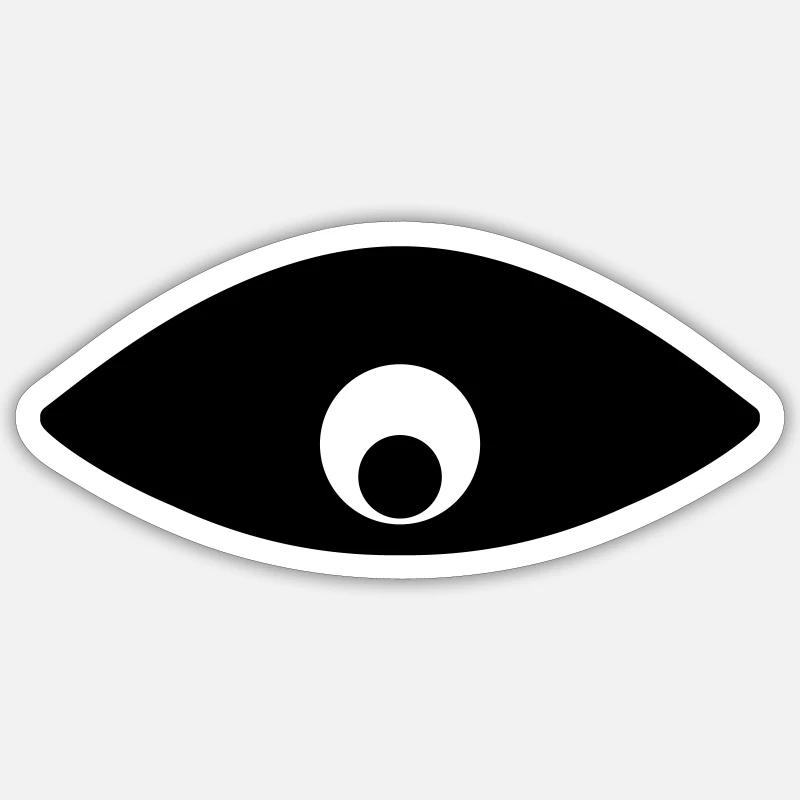 Eye watching you - Sticker size S (10 x 10 cm) - white matte