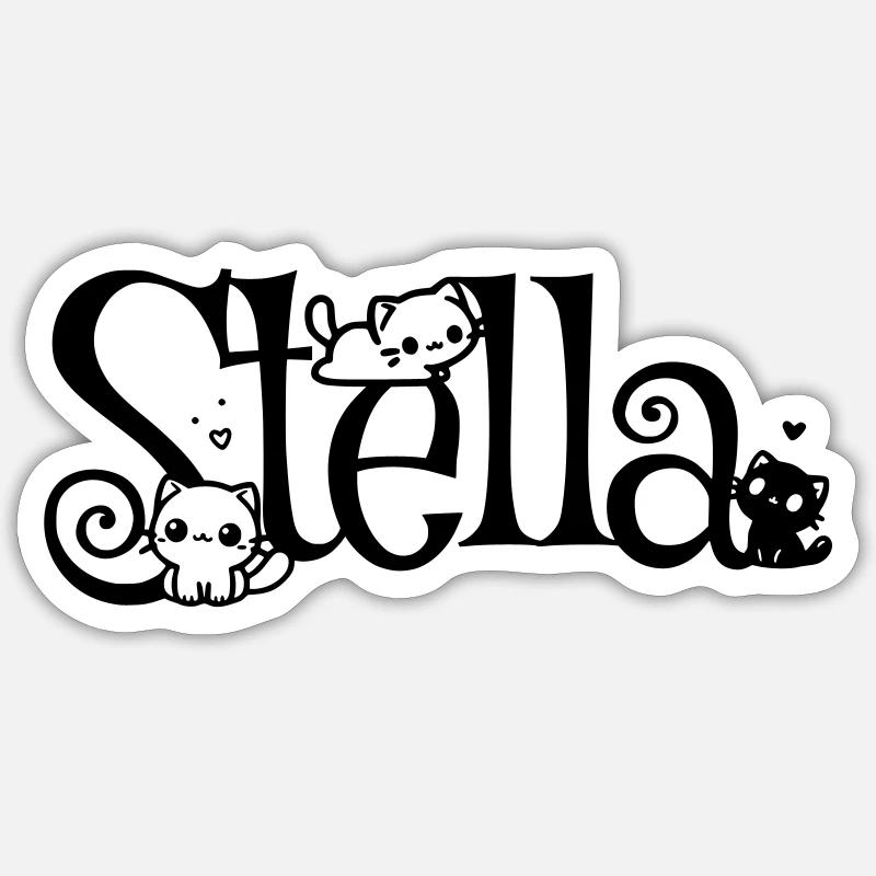 Stella Name First Name Kitten Name Sticker size S (10 x 10 cm)
