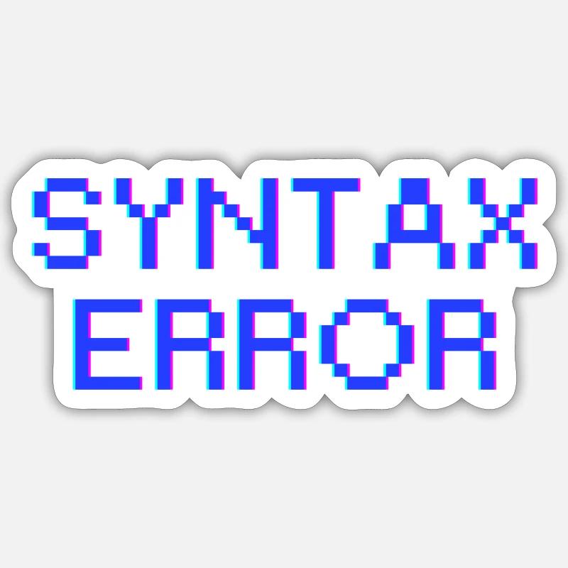 Syntaxfehler Sticker Größe S (10 x 10 cm)