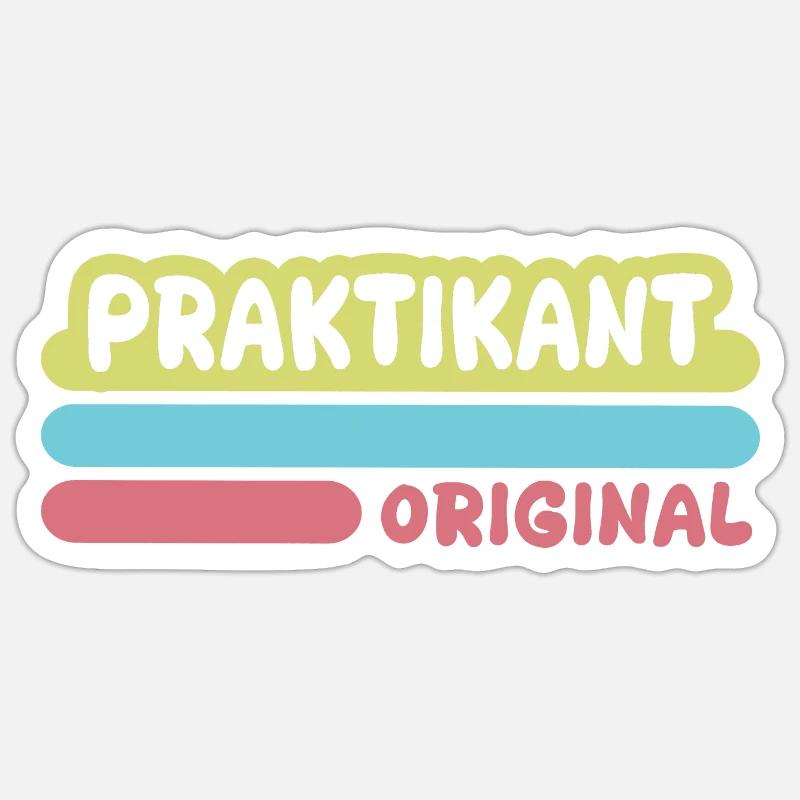 Intern as first name - Sticker size S (10 x 10 cm) - white matte