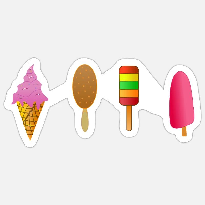 Eis - Sticker Größe S (10 x 10 cm) - Mattweiß