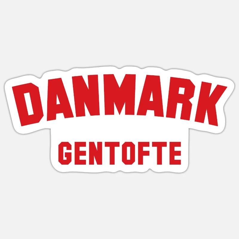 GENTOFTE Danmark Dänemark - Sticker Größe S (10 x 10 cm) - Mattweiß