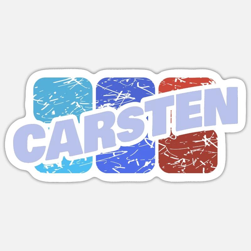 Carsten Carsten - Sticker taille S (10 x 10 cm) - blanc mat