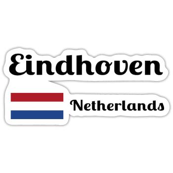 Eindhoven Netherlands- Stylish prints - Sticker size S (10 x 10 cm) - white matte - Front