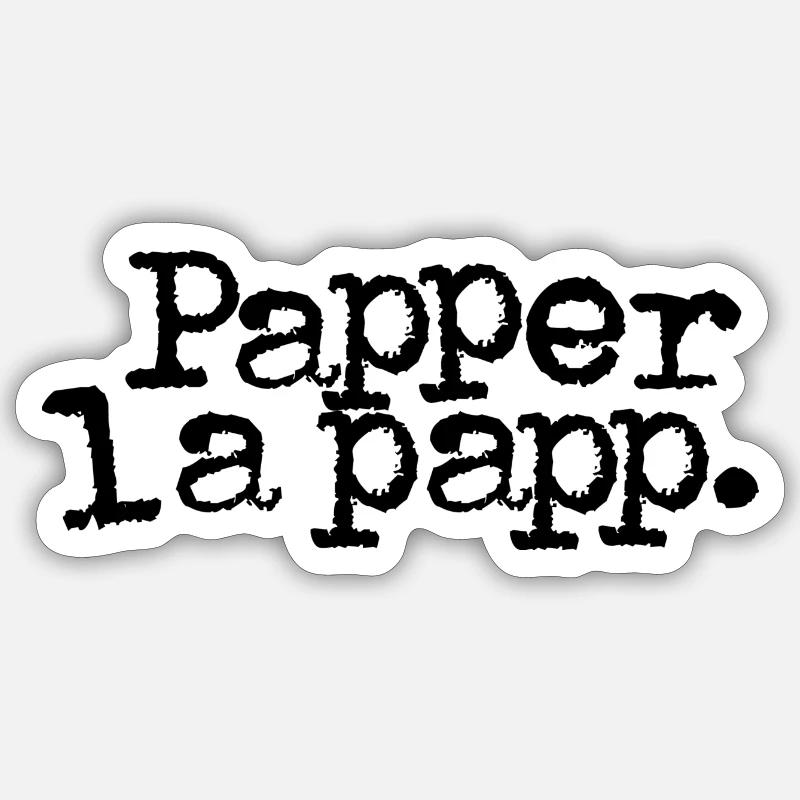 papperlapapp - Sticker Größe S (10 x 10 cm) - Mattweiß