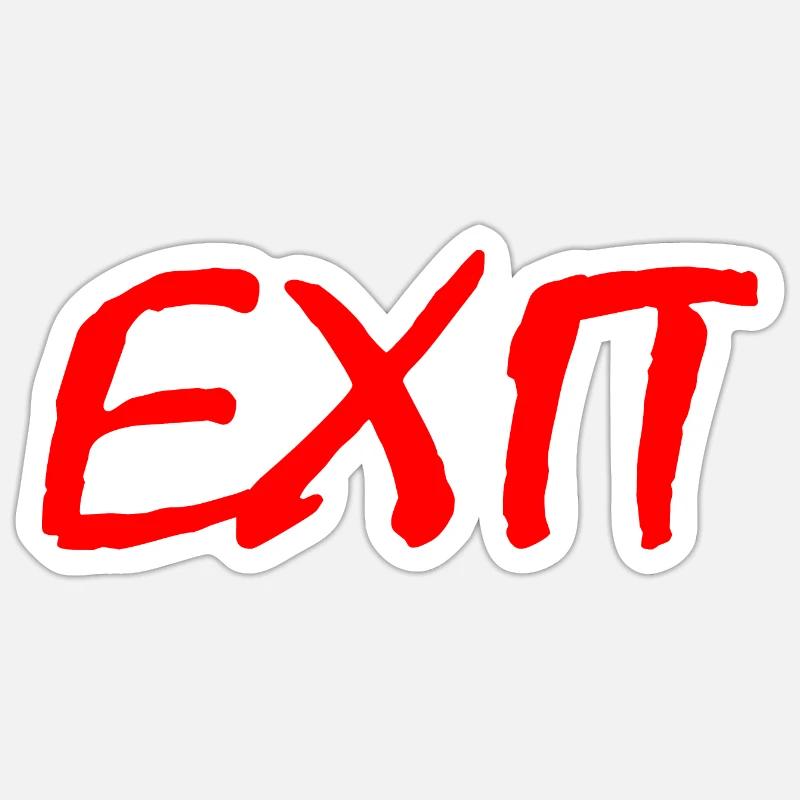 Exit - Sticker Größe S (10 x 10 cm) - Mattweiß