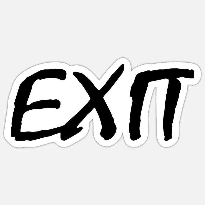 Exit - Sticker size S (10 x 10 cm) - white matte