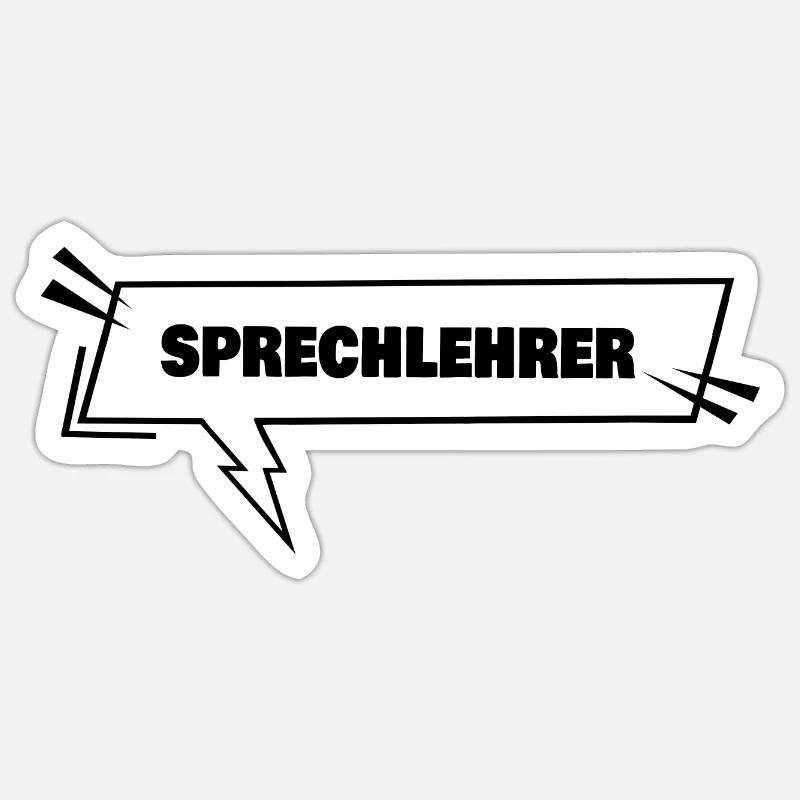Professeur d’élocution - Sticker taille S (10 x 10 cm) - blanc mat