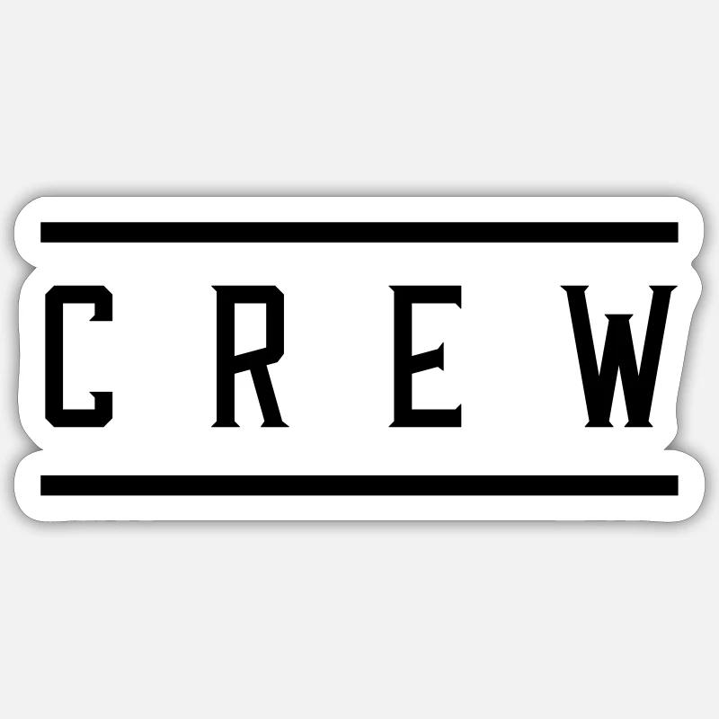 crew - Sticker size S (10 x 10 cm) - white matte