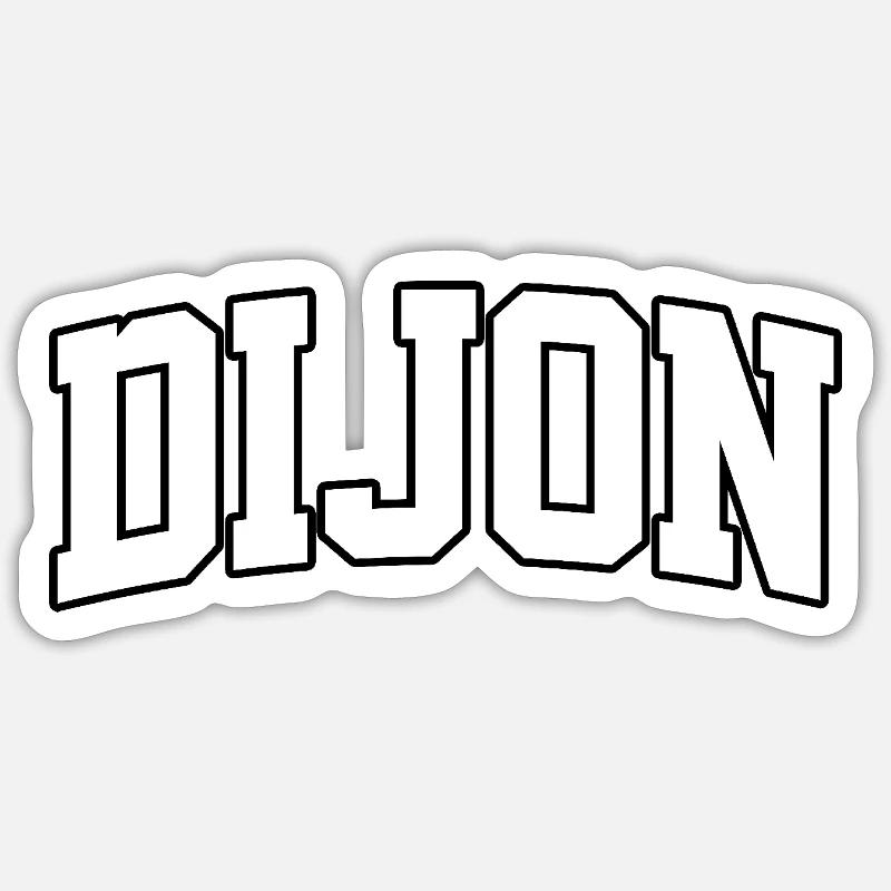 Dijon logo: Collegiate design with authentic style Sticker size S (10 x 10 cm)