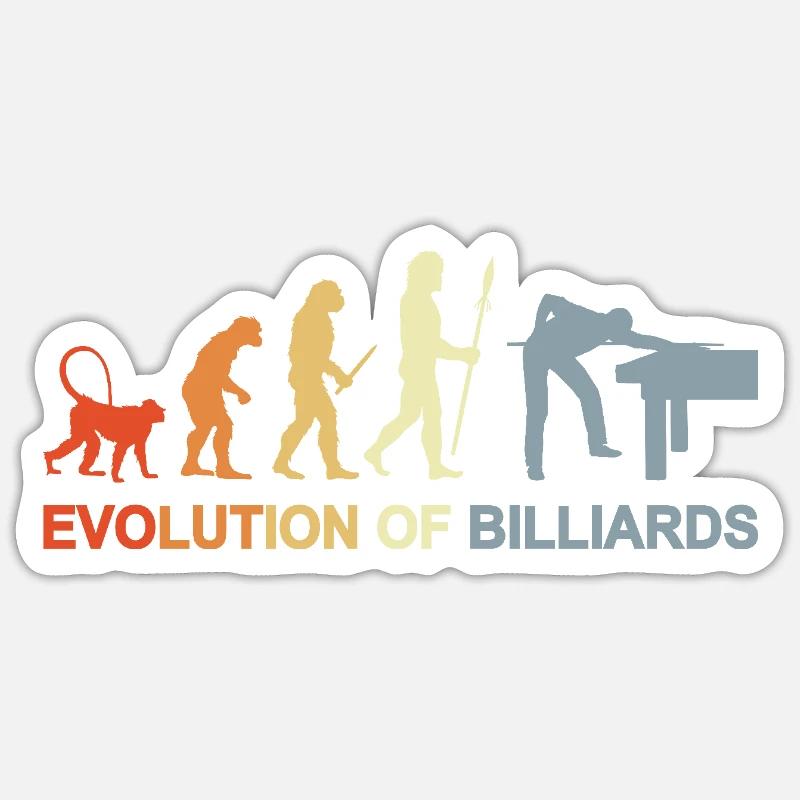 Pool Billiards Evolution Sticker size S (10 x 10 cm)