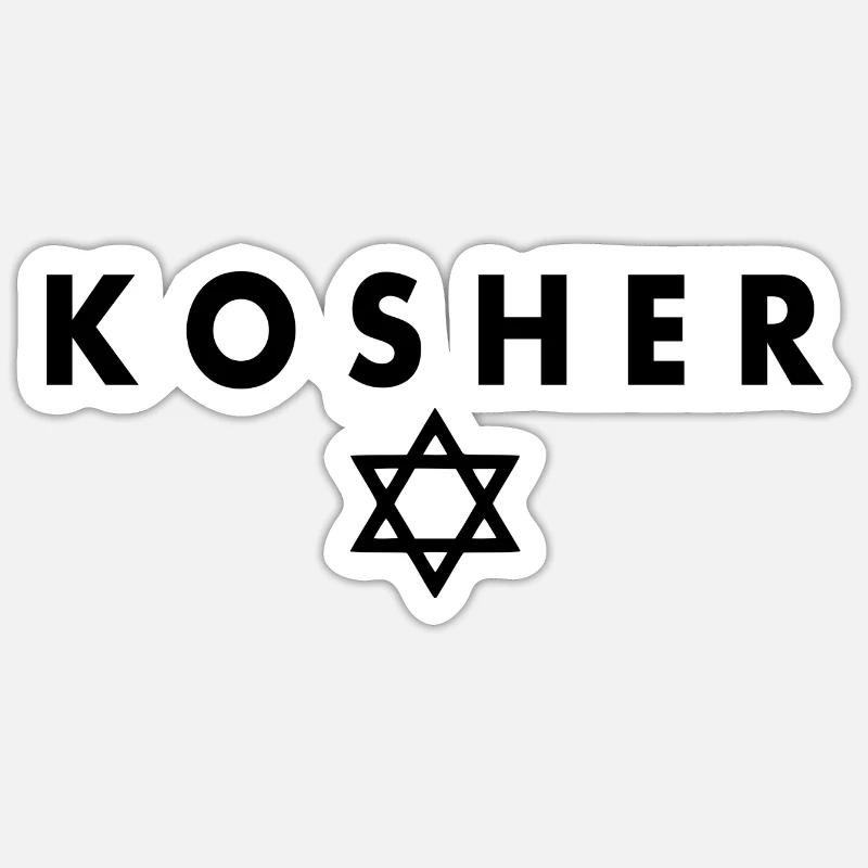 Kascher - Sticker taille S (10 x 10 cm) - blanc mat