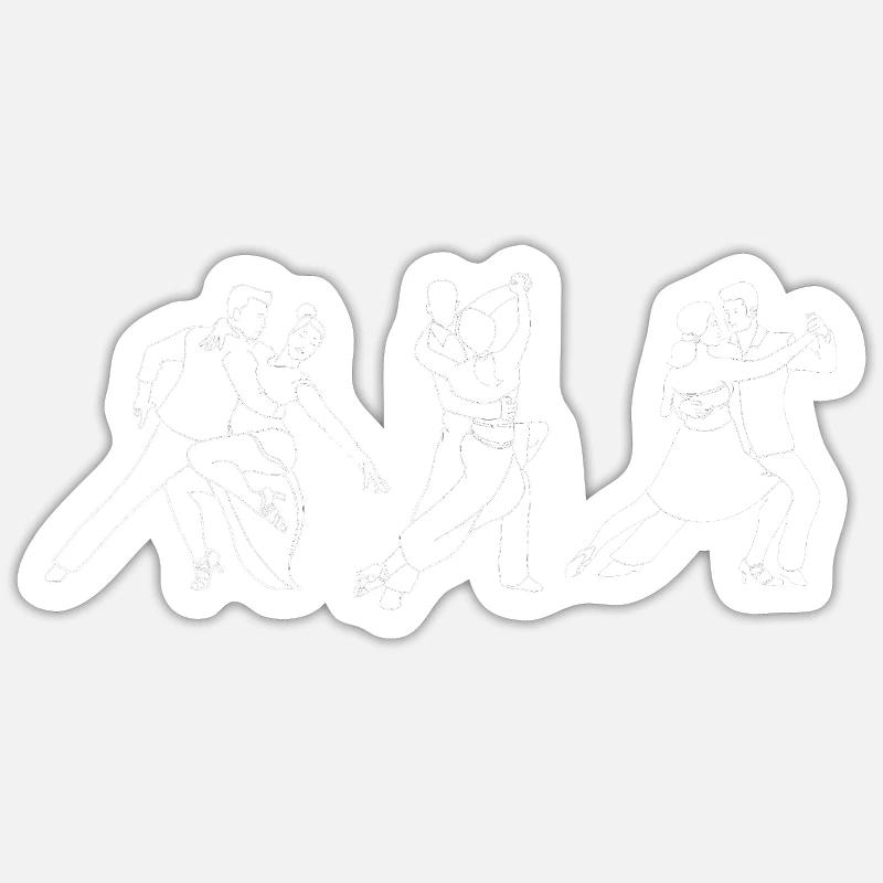Danseuse de salsa Danseuse Sticker taille S (10 x 10 cm)