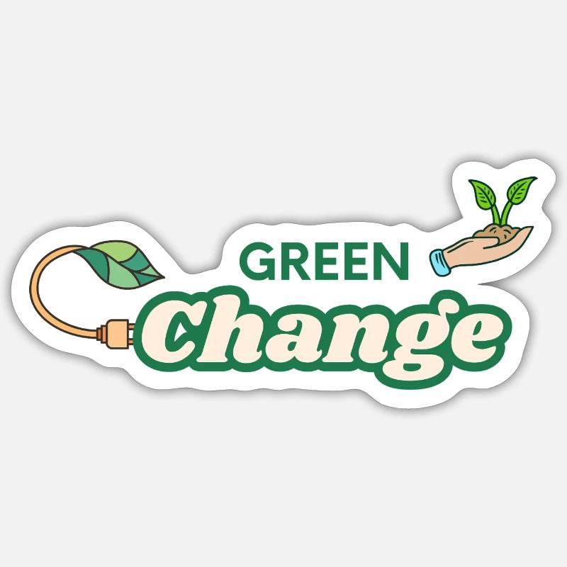 Changement vert Sticker taille S (10 x 10 cm)