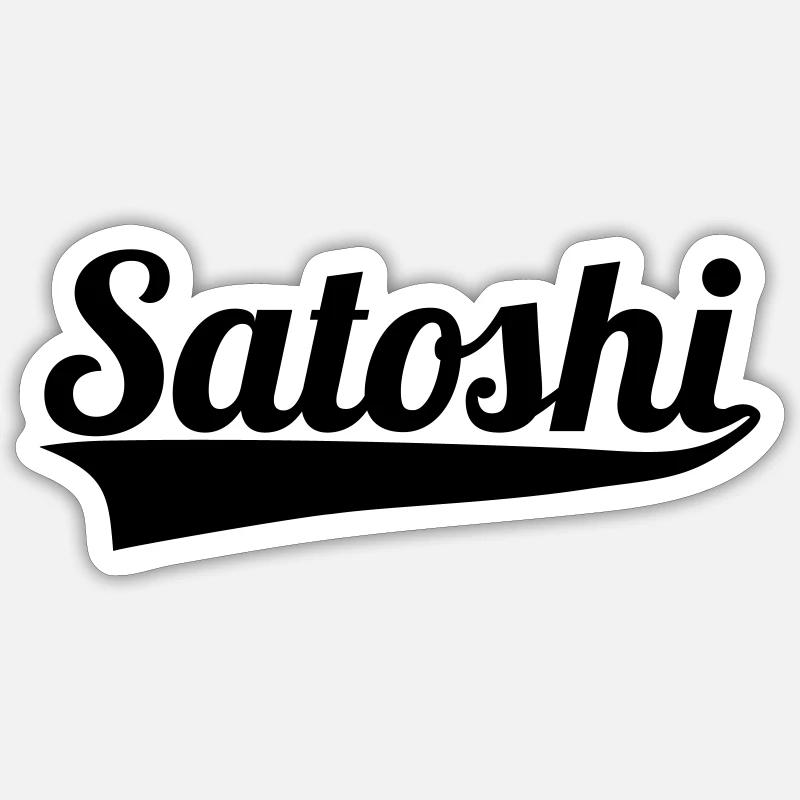Satoshi Nakamoto Sticker Größe S (10 x 10 cm)