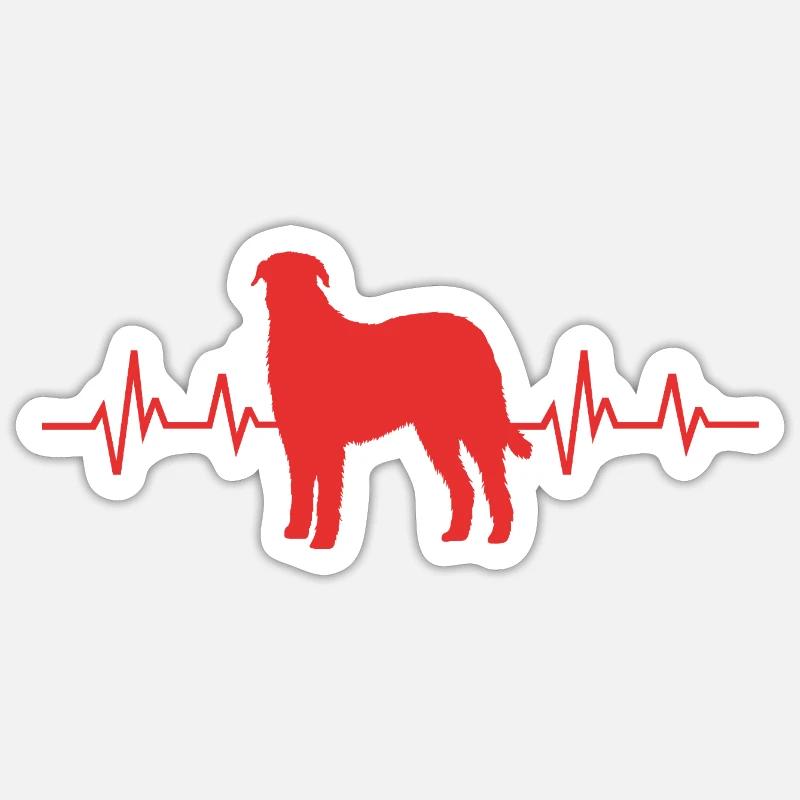 Irish wolfhound - Sticker size S (10 x 10 cm) - white matte