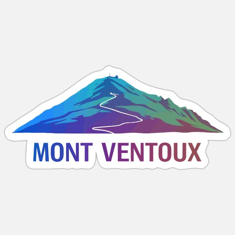 Mont Ventoux Climb Shape - Sticker size S (10 x 10 cm) - white matte