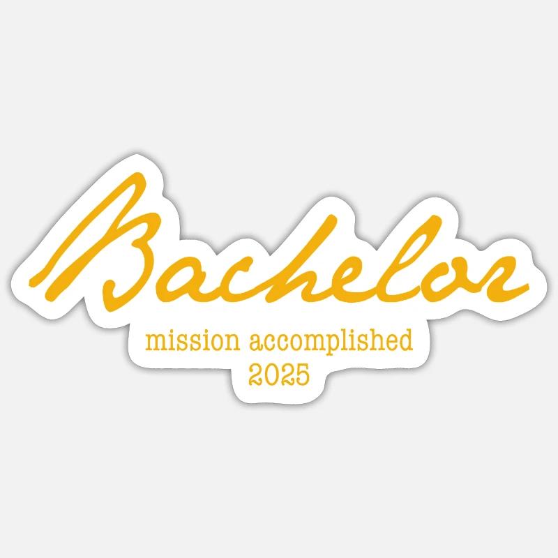 Bachelor Abschluss '25 - Mission accomplished Sticker Größe S (10 x 10 cm)