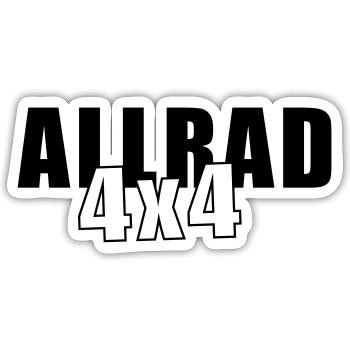 Allrad Offroad-Fans! - Sticker Größe S (10 x 10 cm) - Mattweiß - Vorne