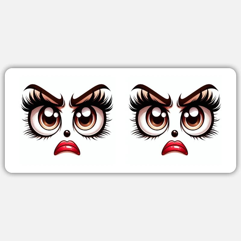 Mug humeur - Sticker taille S (10 x 10 cm) - blanc mat