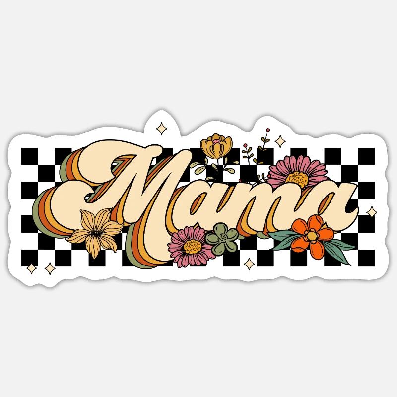 Maman - Sticker taille S (10 x 10 cm) - blanc mat
